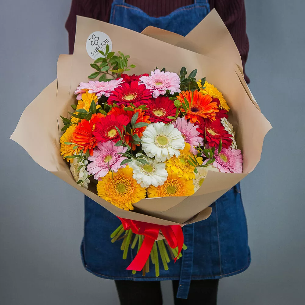 Bouquet of 25 gerberas mix