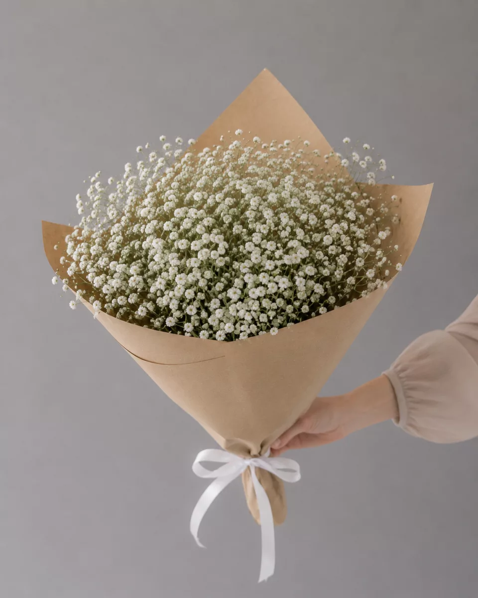 Bouquet of 3 white gypsophila