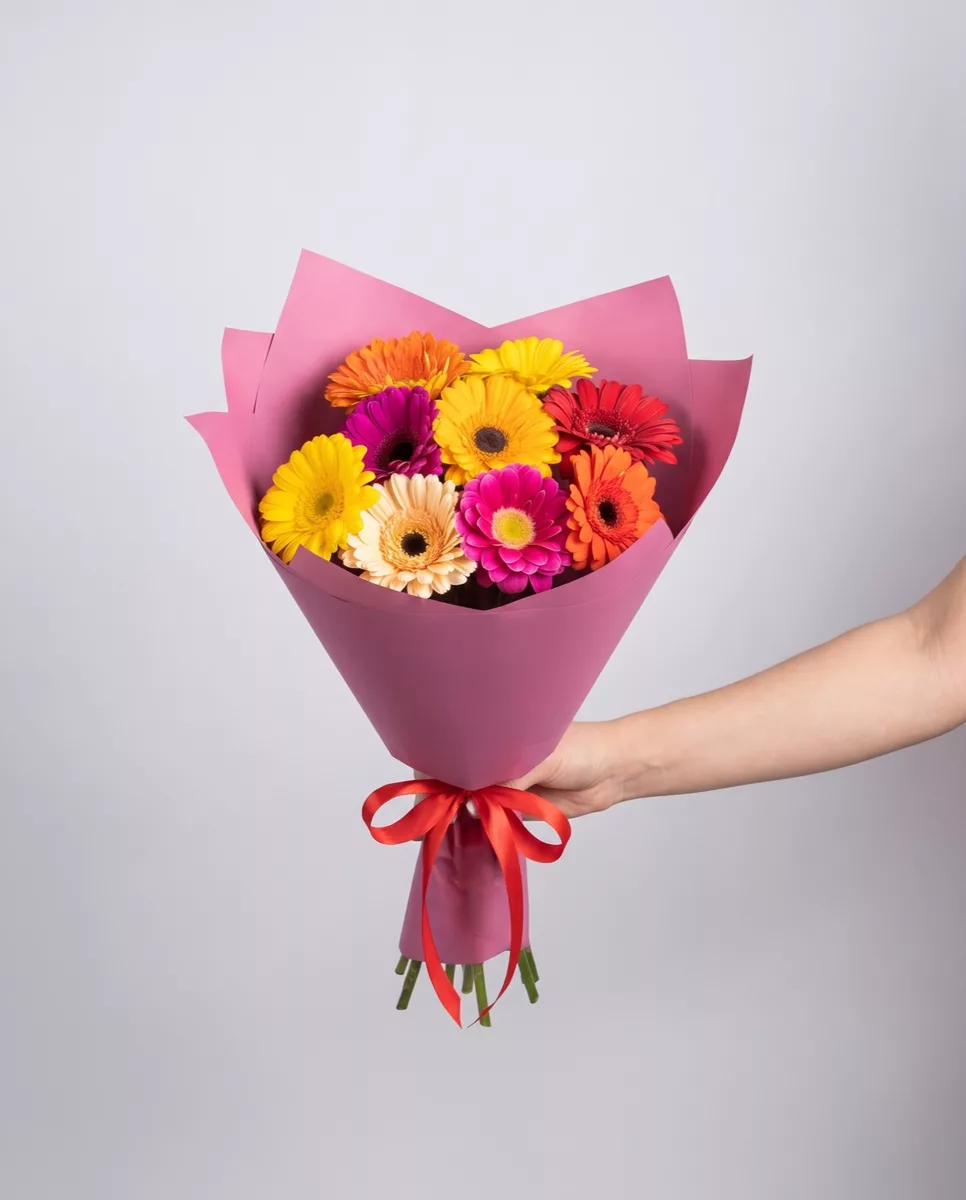 Bouquet of 9 gerberas