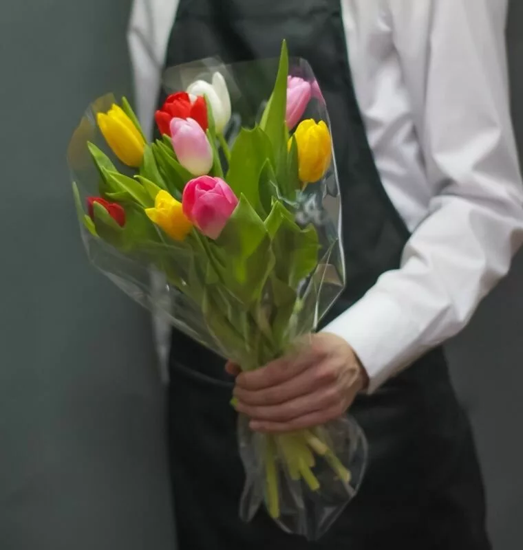 Bouquet of 9 tulips mix