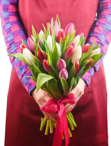 Bouquet of 25 tulips mix