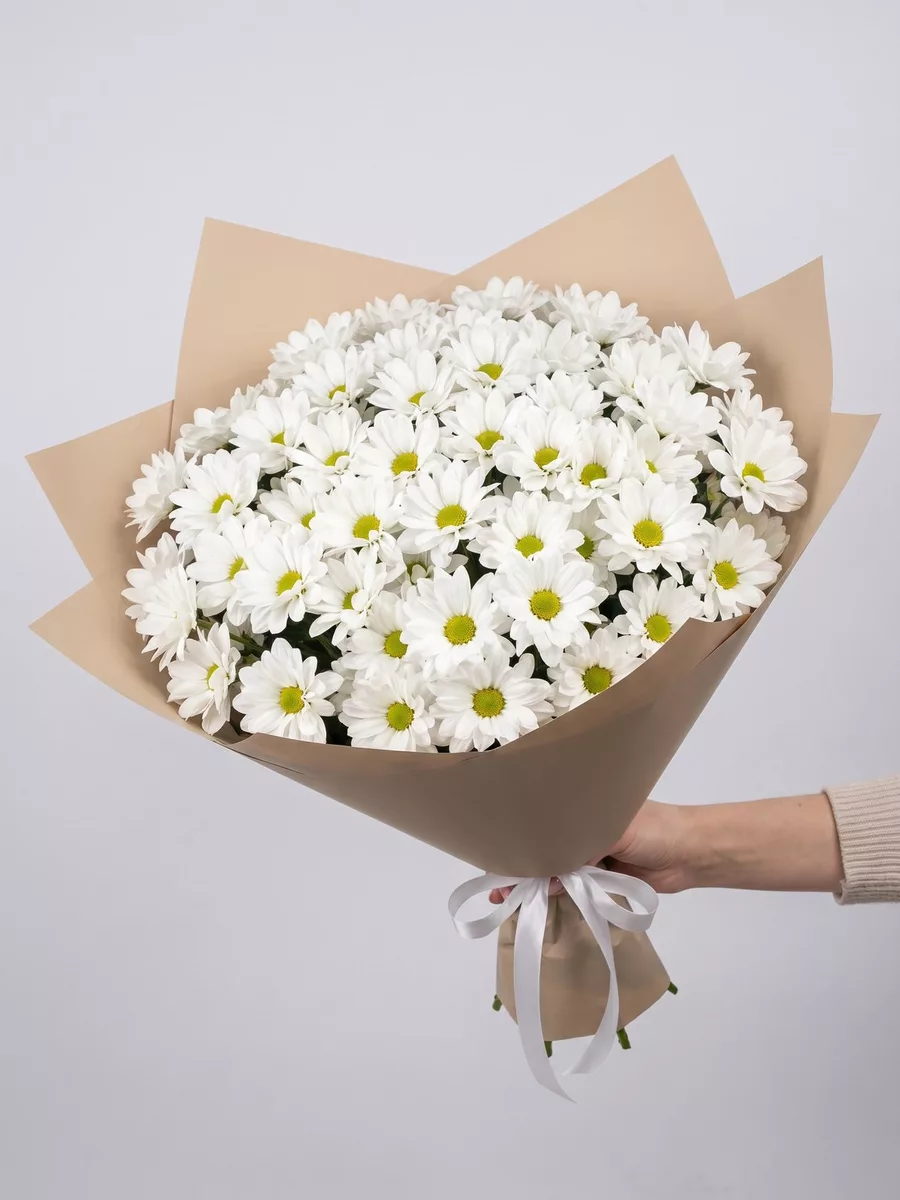 Bouquet of 19 white chrysanthemums