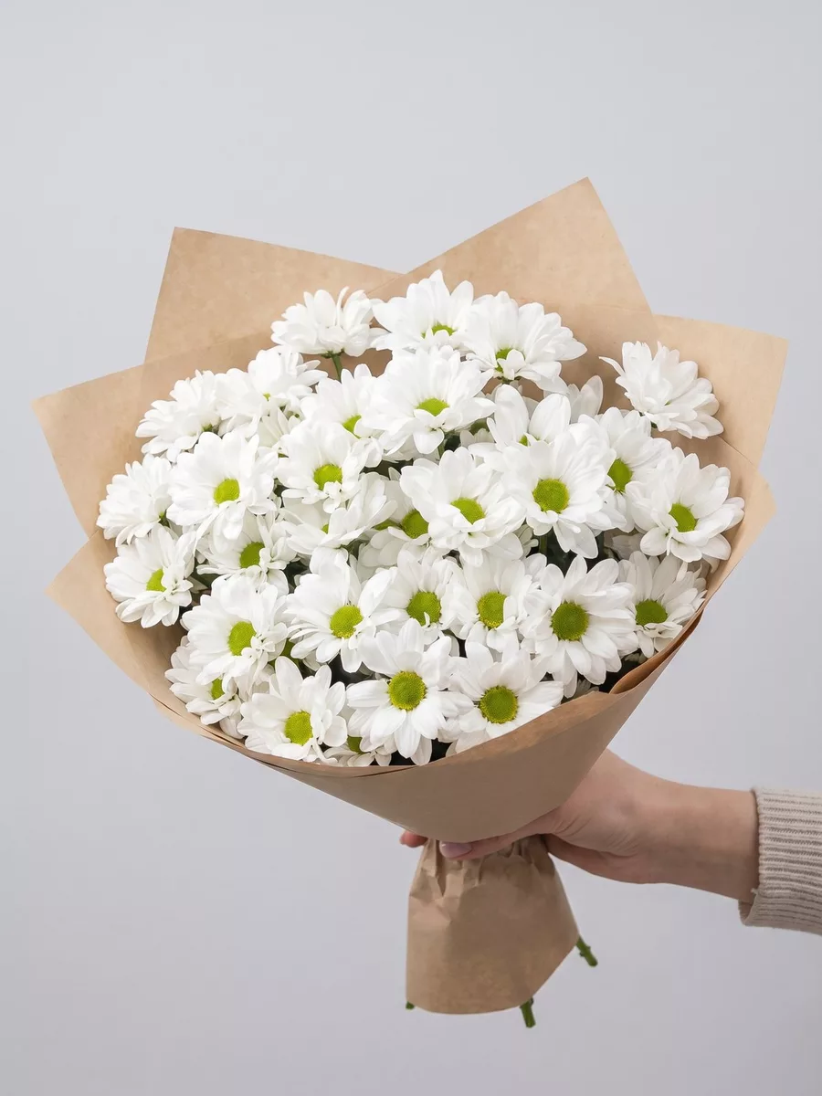Bouquet of 9 white chrysanthemums