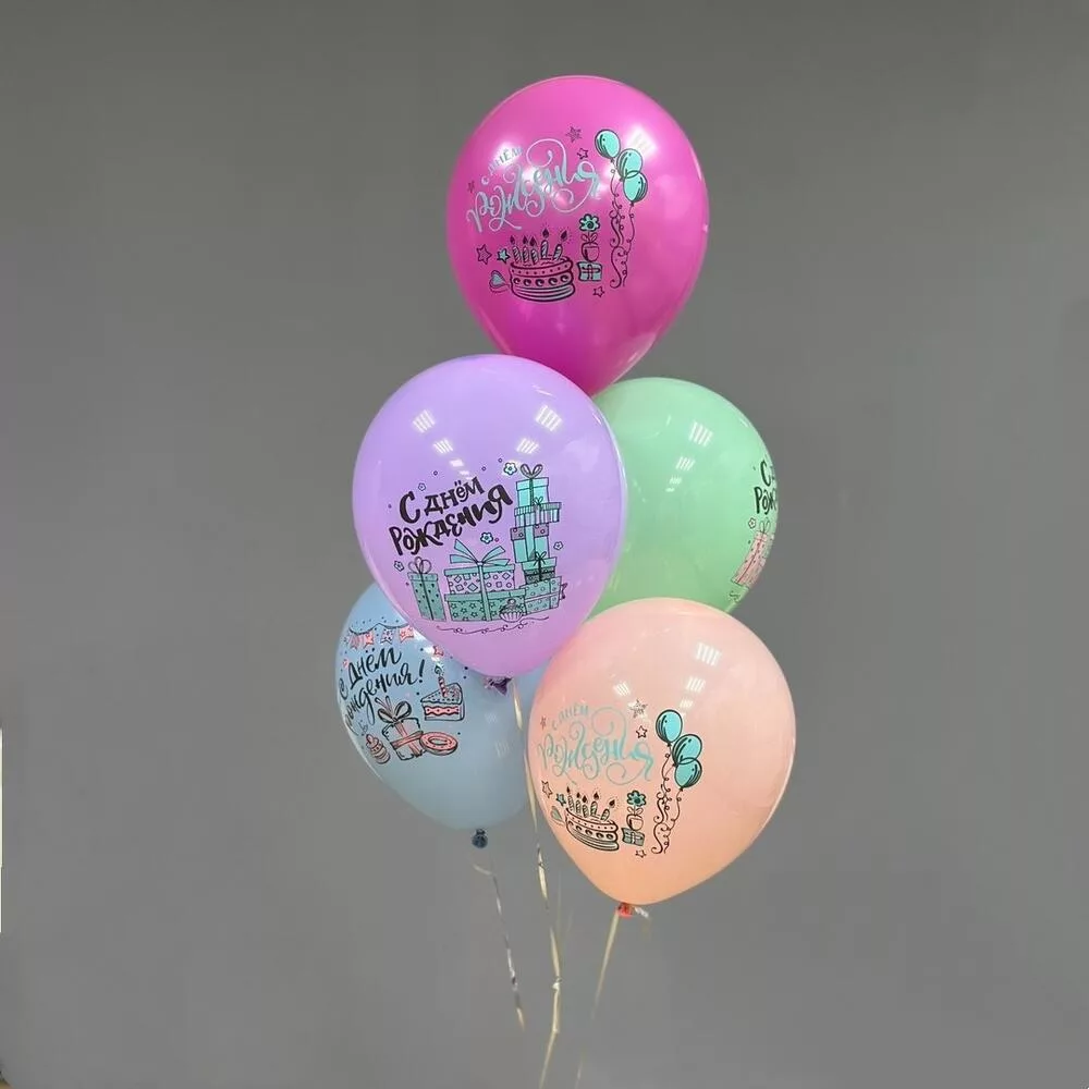 Fountain of 5 balloons with