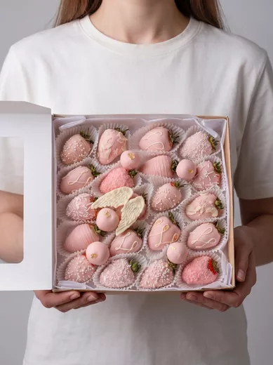 Клубника с голубикой в шоколаде