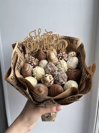 Букет из клубники в шоколаде