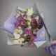Букет из 5 эустом и 3 альстромерий
