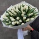 Букет 51 белый тюльпан