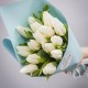Букет 15 белых тюльпанов