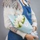 Букет 15 белых тюльпанов