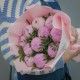 Букет из 11 розовых пионов с фисташкой