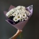 Букет 5 белых хризантем