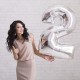 Фольгированный шар с гелием цифра "2"