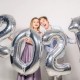 Фольгированный шар с гелием цифра "2"