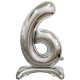 Фольгированный шар с гелием цифра "6"