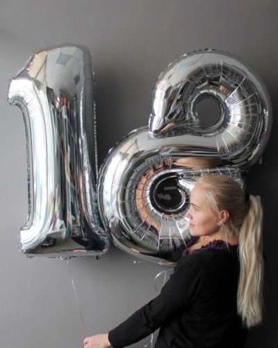 Фольгированный шар с гелием цифра "8" Фольгированный шар с гелием цифра "8"
