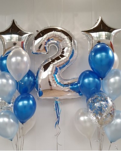Фольгированный шар с гелием цифра "9"