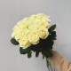 Букет цветов розы белые 21 шт, красивый букет роз 50 см, букет живых цветов, Россия