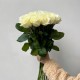 Букет цветов розы белые 21 шт, красивый букет роз 50 см, букет живых цветов, Россия