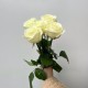 Букет из 5 белых роз 60 см, букет цветов с днем рождения, букет живых цветов, Россия
