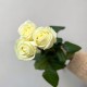 Букет из 3 белых роз высота 60 см, букет живых цветов, Россия