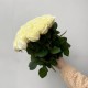 Букеты цветов из белых роз 35 шт, красивый букет цветов 60 см, букет живых цветов, Россия