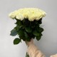 Букеты цветов из белых роз 35 шт, красивый букет цветов 60 см, букет живых цветов, Россия