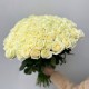 Букет из белых роз 89 шт, красивый букет роз 50 см, букет живых цветов, Россия