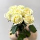 Букет из 7 белых роз высота 50 см, букет живых цветов, Россия