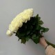 Букет белых роз из 49 шт, большой букет цветов 50 см, букет живых цветов, Россия