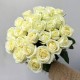 Букет из 29 белых роз, красивый букет цветов 60 см, монобукет букет живых цветов, Россия