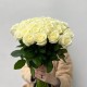 Букет из белых роз 39 шт, букет роз 60 см, красивый букет цветов, букет живых цветов, Россия
