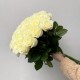 Букет из белых роз 39 шт, букет роз 60 см, красивый букет цветов, букет живых цветов, Россия