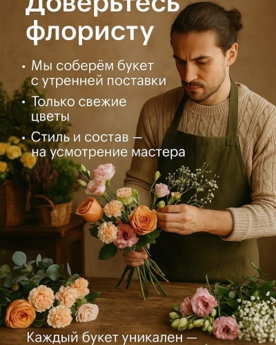 Подписка на сборные и моно букеты цветов Сюрприз, 15 букетов в месяц Подписка на сборные и моно букеты цветов Сюрприз, 15 букетов в месяц