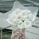 Букет из 15 белых пионов