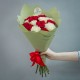 Букет из 15 красных и белых роз