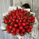 Букет 51 красный тюльпан