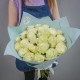 Букет из 25 белых роз, Эквадор 50 см