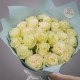 Букет из 25 белых роз, Эквадор 50 см