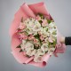 Букет из 15 розовых и белых альстромерий