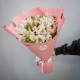 Букет из 15 розовых и белых альстромерий