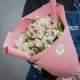 Букет из 15 розовых и белых альстромерий
