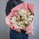 Букет из 15 розовых и белых альстромерий