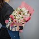 Букет из 15 розовых и белых альстромерий