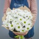 Букет из 9 кустовых хризантем в крафте