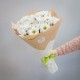 Букет из 9 кустовых хризантем в крафте