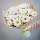 Букет из 9 кустовых хризантем в крафте